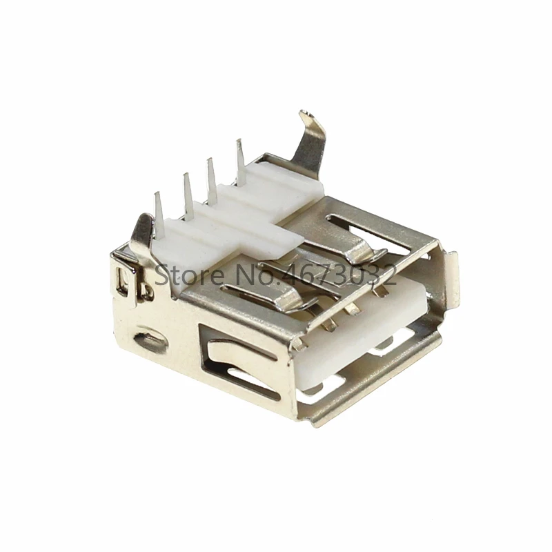 

10 шт. USB 2,0 4pin A Тип гнездовой разъем G54 2 фута 90 градусов передачи данных зарядный разъем адаптер PCB SDA кабель
