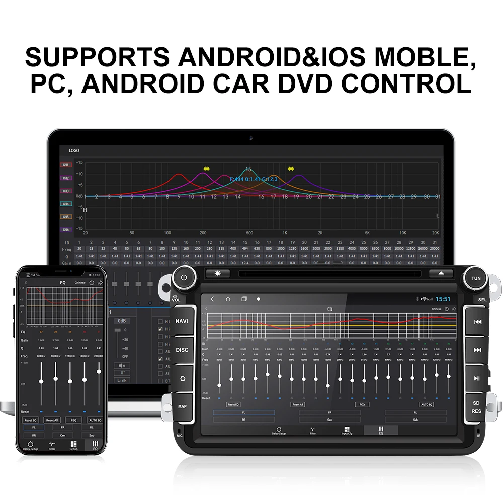ISUDAR DA06 автомобильный усилитель DSP Автоматическая цифровая обработка аудио 1200 Вт