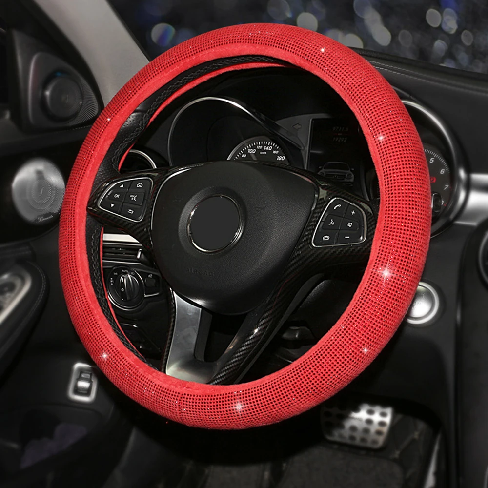 

Car Steering Wheel Hub Protector Rhinestone Full Cover Stearing Whell For Peugeot 205 207 206 208 301 306 307 308 405 406 3008