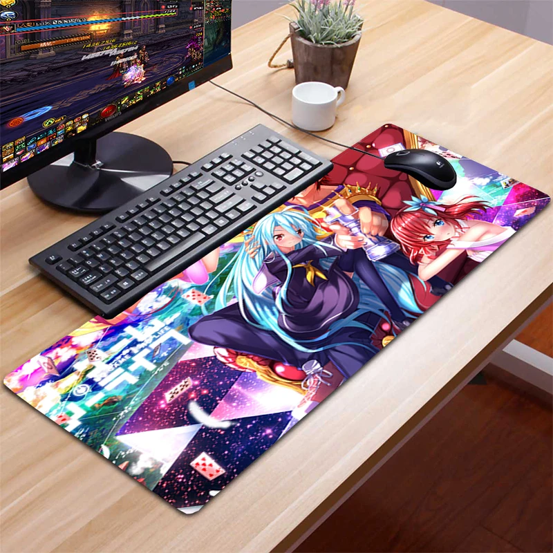 

No Game No Life 900x300mm Gaming Mousepad Game XL large Mouse Pad Notbook Desk Mat Locrkand Padmouse Games PC Gamer Mats gamepad