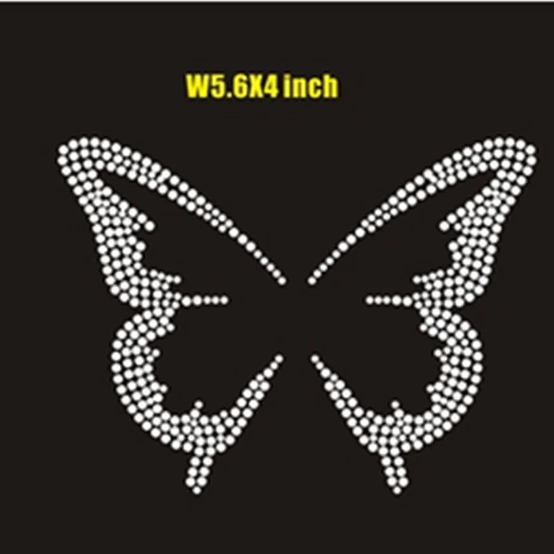 

2pc/lot Butterfly applique hot fix motif iron on crystal transfers design hot fix rhinestone designs iron on transfer patches