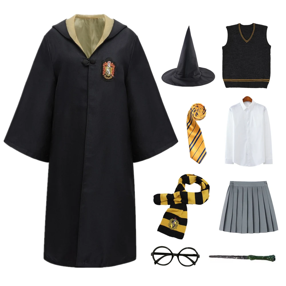 Детский Взрослый Костюм Школьная фотосессия волшебный школьный халат Плащ