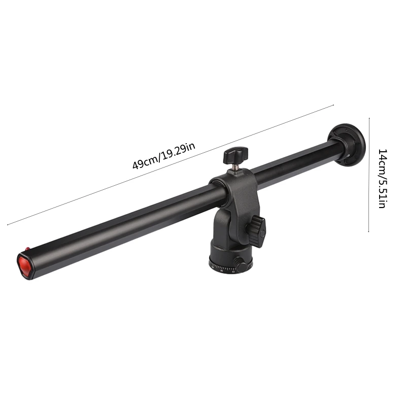 

360 Degree Rotatable Multi-Angle Aluminum Alloy Camera Tripod Center Column Extension Boom Arm with Locking System