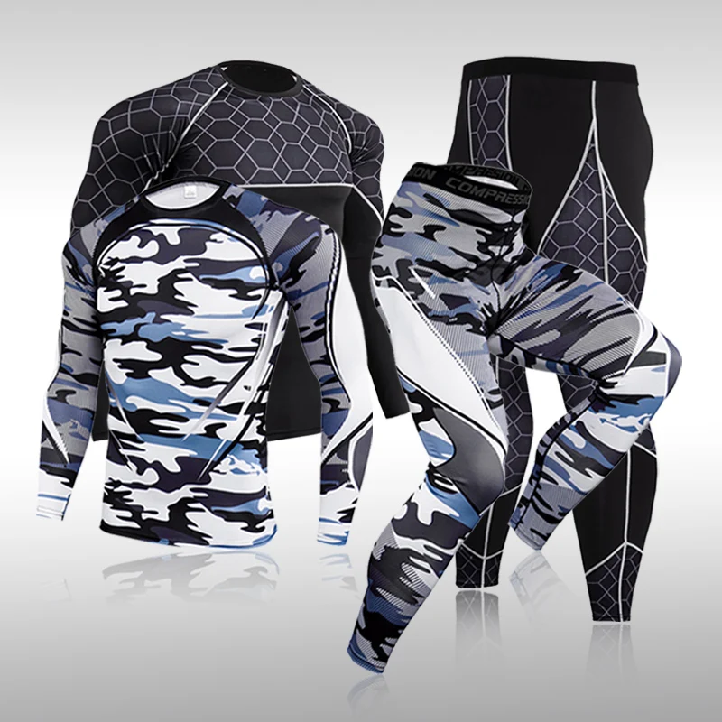 

Высококачественное новое термобелье, мужские комплекты нижнего белья, компрессионное быстросохнущее термобелье от пота, Мужская брендова...