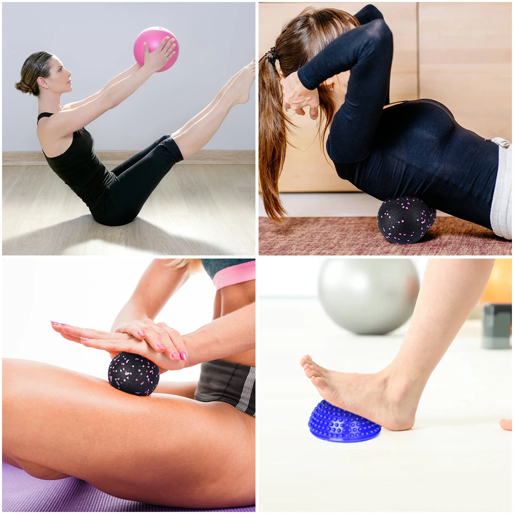 

6pcs Yoga Massage Balls Yoga Ball Exercise Stress Relief Gifts Body Deep Tissue Muscle Reflexology for Yoga Home Gym Training