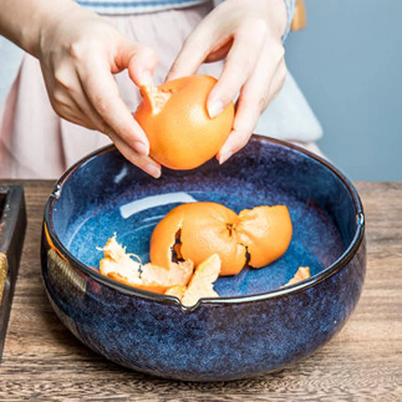 

FANCITY Creative large ashtray European retro coffee table ceramic ashtray home living room office multifunctional ashtray