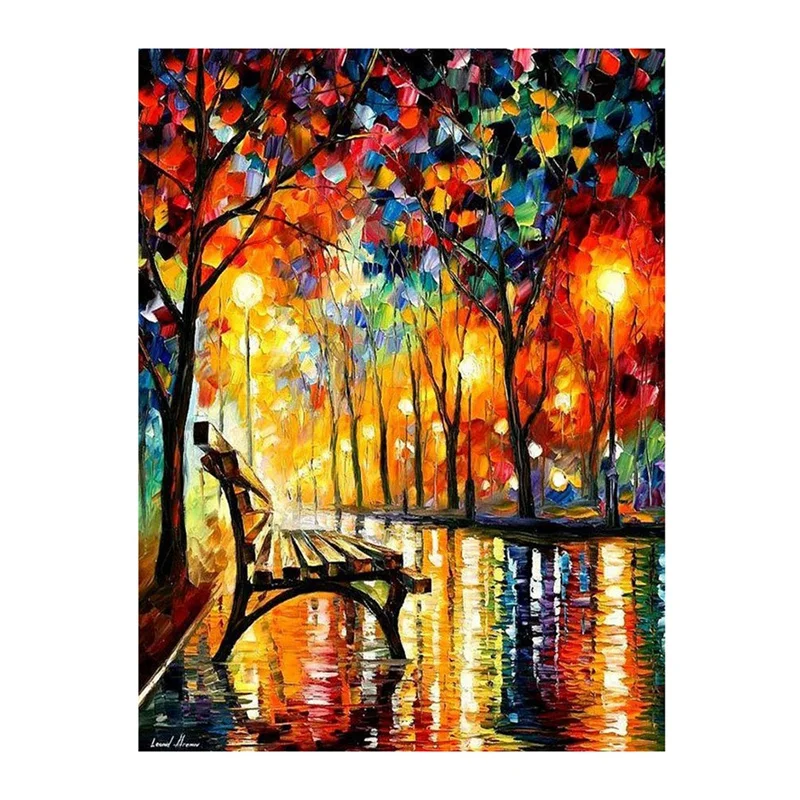 

DIY Painting Kits For Adults Drill 5D Diamond Art Kits Diamonds Embroidery Craft For Home Wall Decor Park Bench