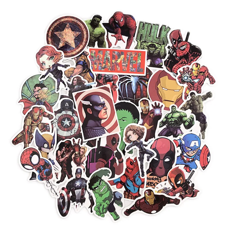 50 шт. милые водонепроницаемые наклейки s для MARVEL стикеры в стиле граффити