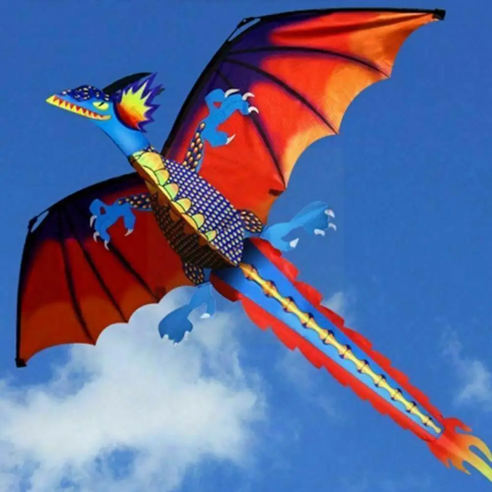 

Уличный красочный 3D Летающий воздушный змей с леской 100 м, детские игрушки H1B5