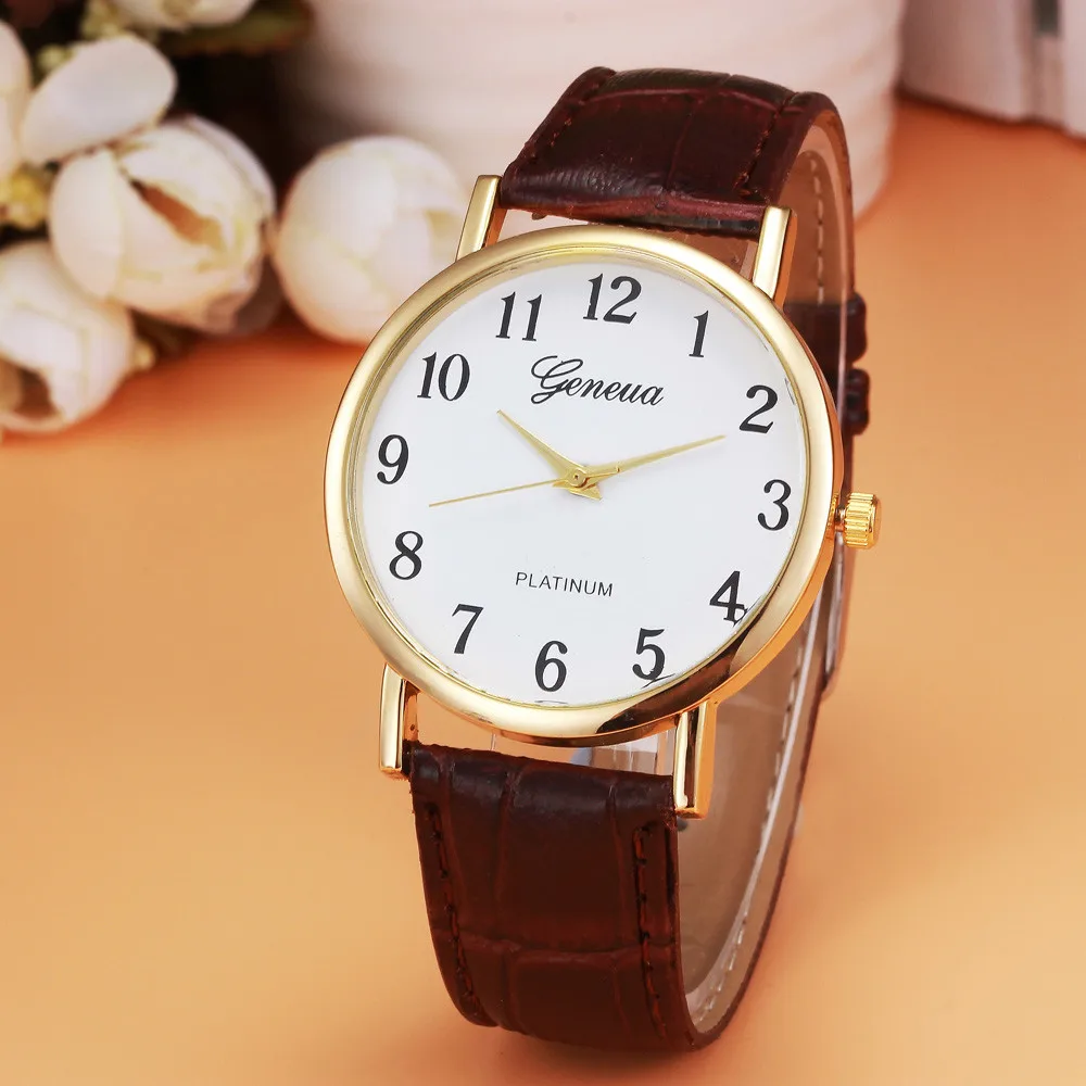 

Vintage Ladies Watch Women High Quality Watches Fashion Retro Design Leather Band Analog Alloy Quartz Wrist Watches Clock