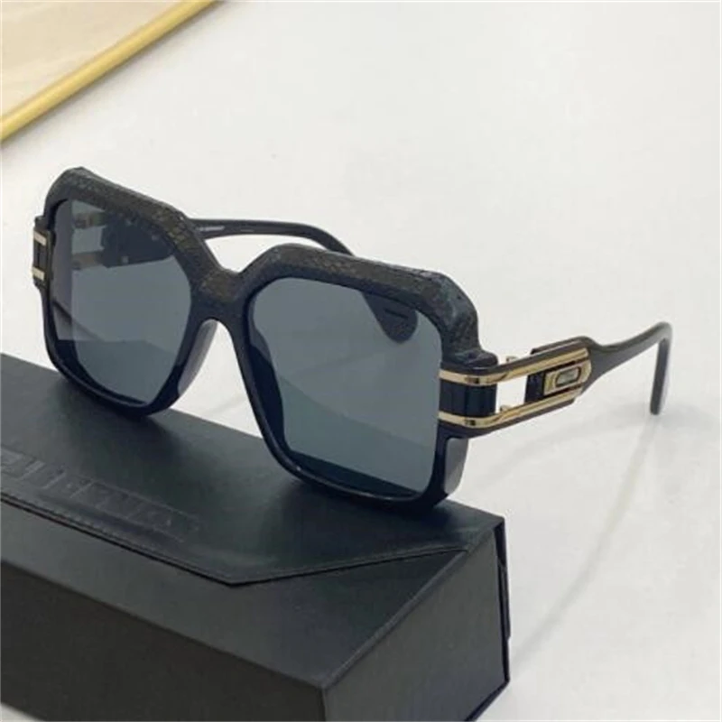 Retro big frame snakeskin decoration casual sunglasses woman Luxury round sunglasses brand same style male 623