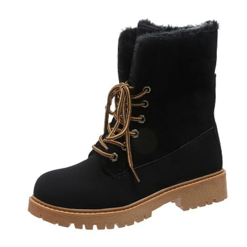 

New Winter Comfortable Short Warm Women's Short Boots With Flat Bottom Non-Slip Martin Boots