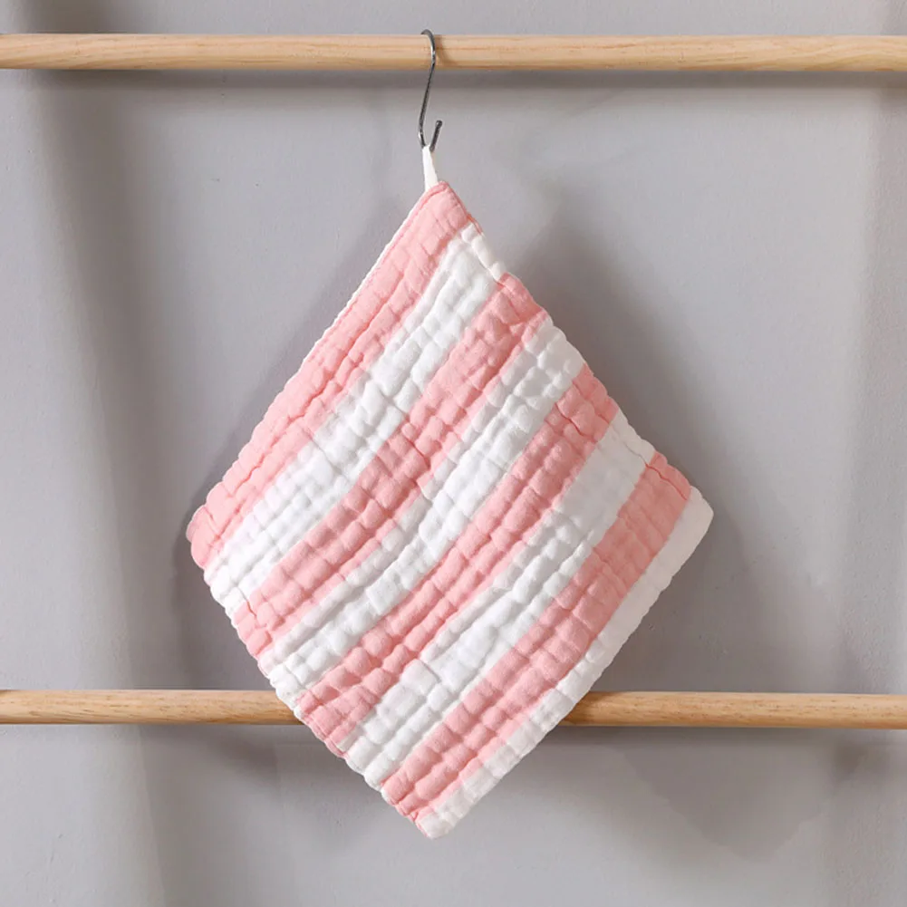 

8pcs Thickened Extra Absorbent Feeding Wipe Face Towel 6 Layers Home Portable Baby Muslin Washcloths Reusable Cotton Blend