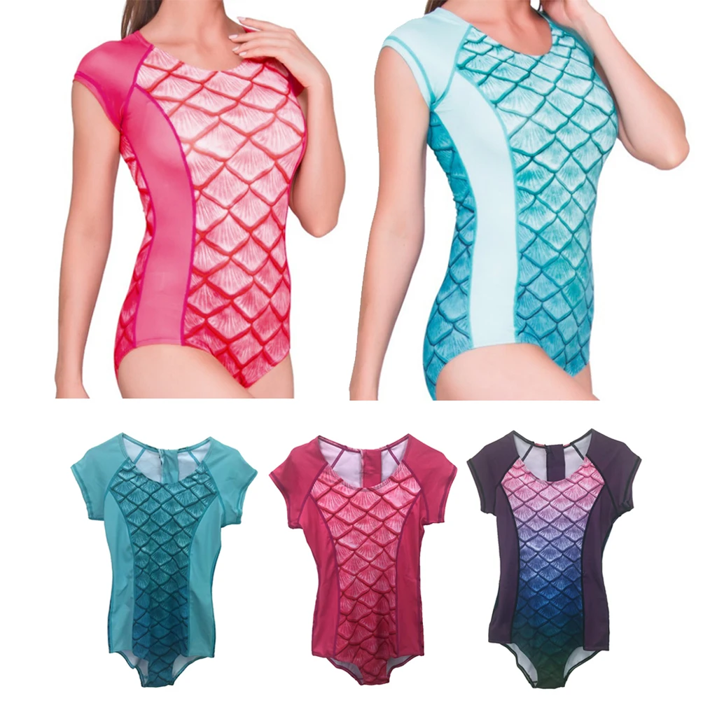 

Women Tight Swim Bikini Elastic Beach Bodysuit Anti-sun Surf Wetsuit for Summer Vacation Honeymoon