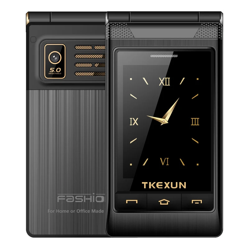 black TKEXUN/Tiankexun G10-1 перевернутый мобильный телефон для пожилых людей Unicom мобильный Dual-4G сеть большой экран мобильный телефон для пожилых людей - Цвет: black