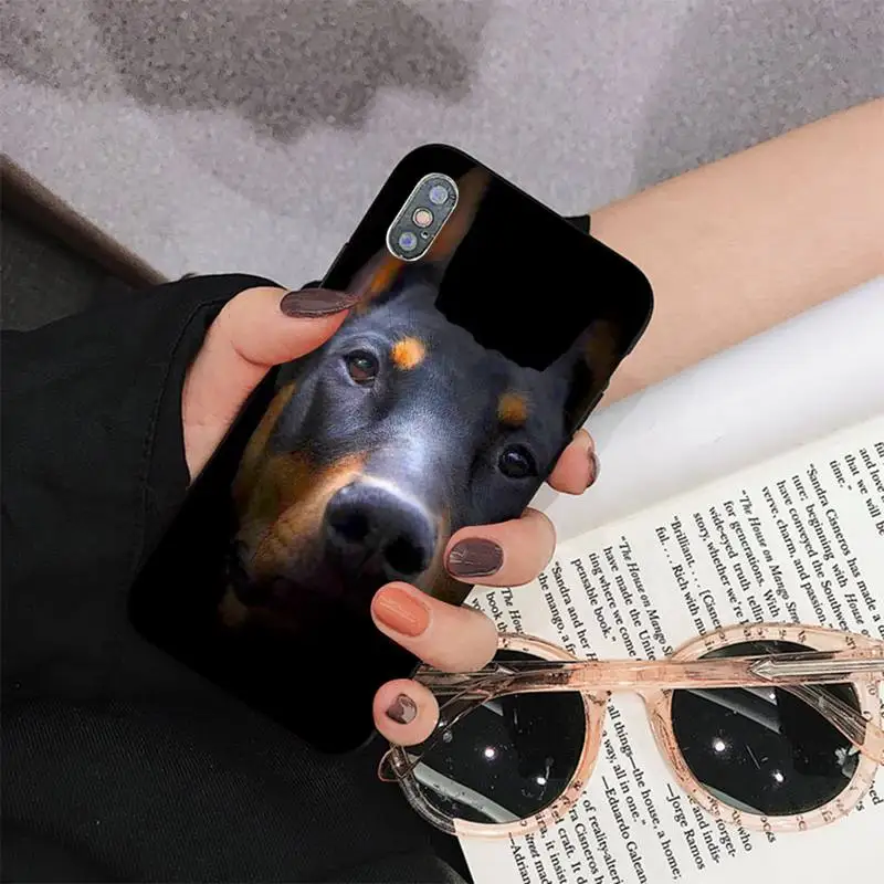 Doberman animal dog Phone Case for iphone 13 8 7 6 6S Plus X 5S SE 2020 XR 11 12 pro XS MAX