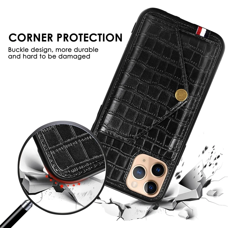 Винтажный чехол из искусственной кожи с карманом для карт для iPhone 11 Pro Max 6 6s 7 8 Plus, с магнитным дизайном X XR XS MAX on.