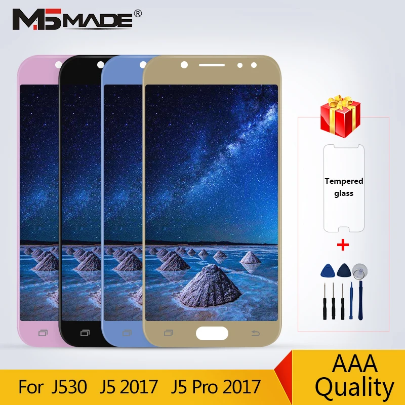 AMOLED для samsung Galaxy J5 J5 Pro J530 J530F ЖК сенсорный экран дигитайзер дисплей запасные части для J5PRO ЖК