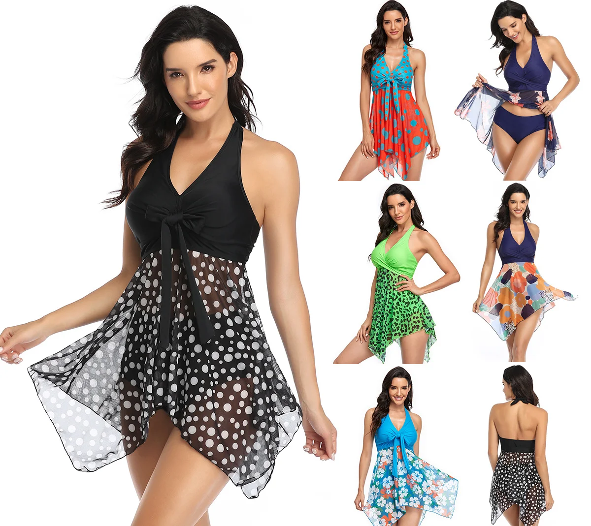 Новый стиль женский купальник юбка с разрезом | Женская одежда