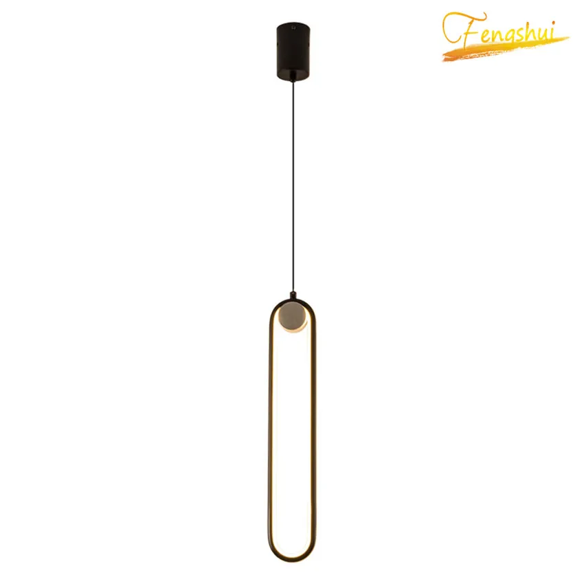 

Modern Minimalist Pendant Lights Nordic Creative Background Wall Line Pendant Lamp Remote Control Switch LED Small Hanging Lamp
