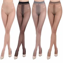 Medias negras de alta elasticidad para mujer, pantis sexys de piernas delgadas, Medias de seda con gancho, novedad