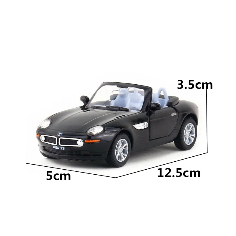 

KiNSMART Toy/Diecast Model/1:36 Scale/Z8 Convertible Pull Back Doors Openable Car/Educational Collection/Gift For Children