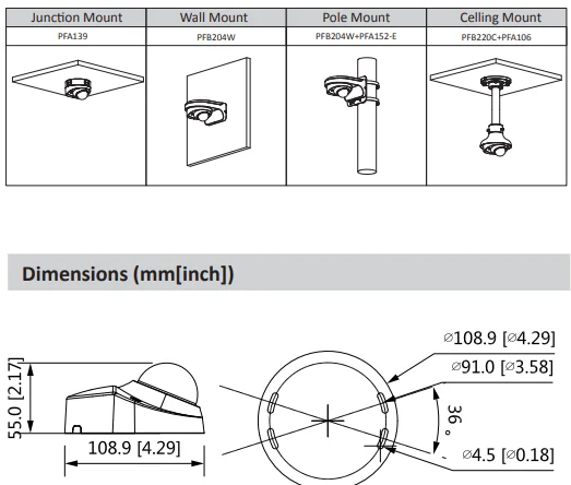 

Dahua 2MP AI IP Camera 1/2.8 CMOS Sensor Smart H.264+ H.265+ Built-in Mic Support 256G SD Card Fixed focal Starlight POE Camera