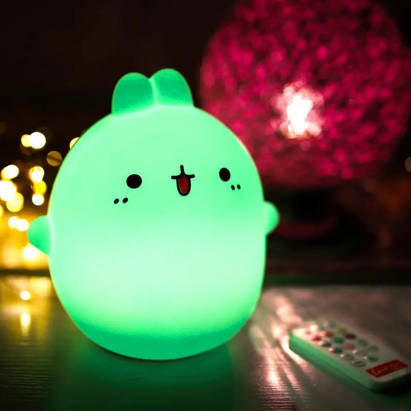 Силиконовый светодиодный ночник милый кролик 9 цветов Детский Светильник USB