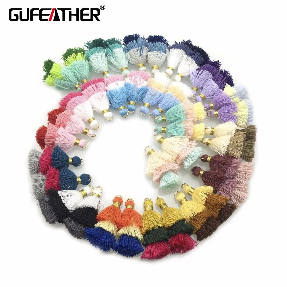 

GUFEATHER L81/3.5CM/3 layer/jewelry accessories/jewelry findings/Mini Cotton Tassel/hand made/Earring production/jewelry making