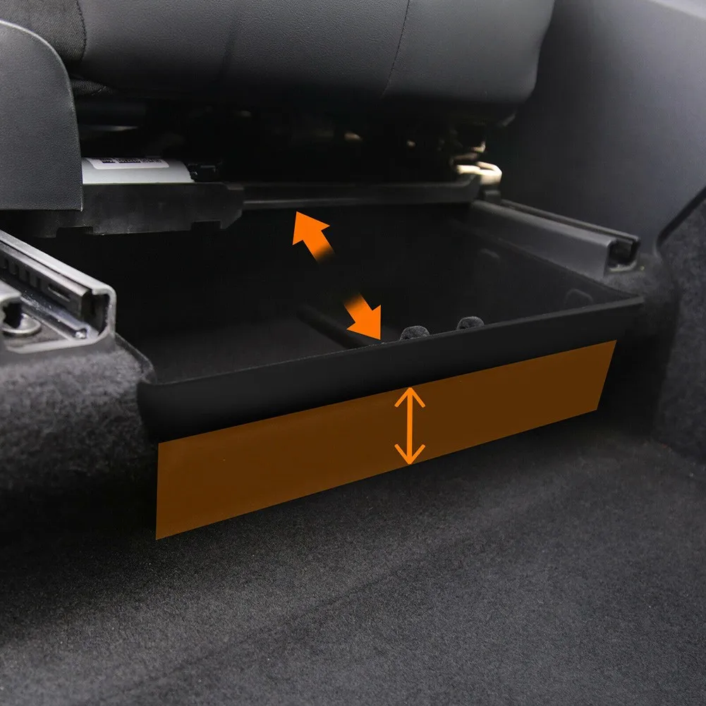 

Useful Storage Box 1 Pcs Black Durable Flocking ABS Box For Tesla Model Y