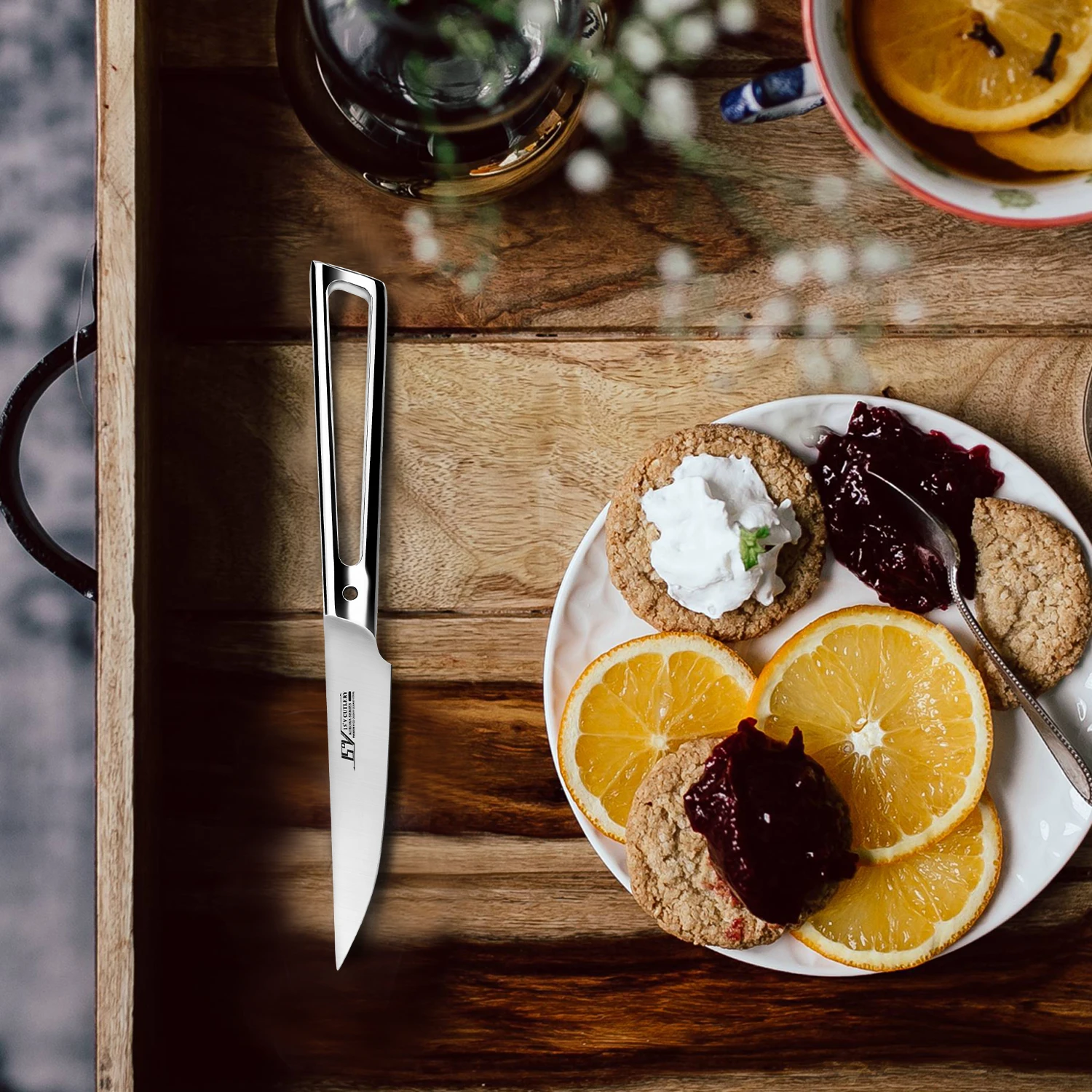 Нож для чистки овощей из высокоуглеродистой Немецкой Нержавеющей Стали 1 4116