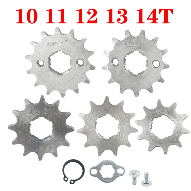 428# 20mm  10T 11T 12T 13T 14T  Front Engine Sprocket for  Dirt Pit Bike ATV Quad Go Kart Moped Buggy Scooter Motorcycle Parts