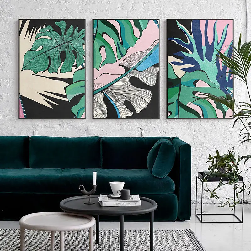 

Nordic Creative Green Plant Photosynthesis Canvas Paintings Monstera Poster Pictures For Living Room Home Decorative No Frame