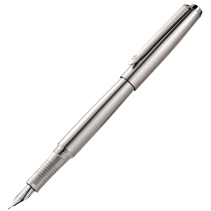 4Pcs Hongdian 517S High end Stainless Steel Silver Fountain Pen EF/F Nib Excellent Writing Gift Ink for Business Office Home | Канцтовары