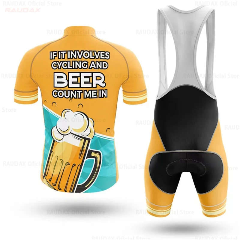 2022 летняя велосипедная одежда с рисунком пива для гоночного велосипеда костюм