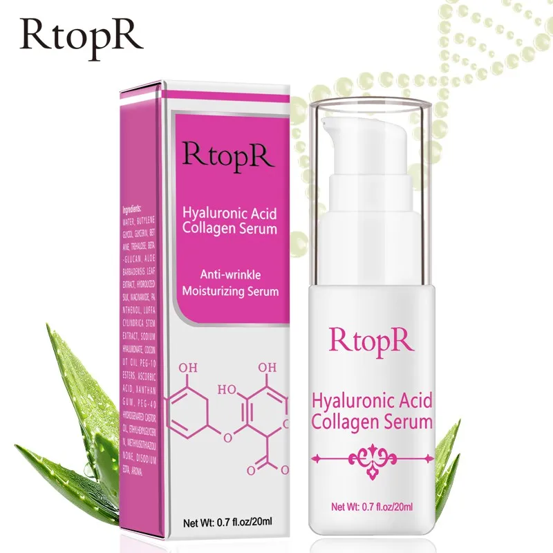 Коллагеновая Сыворотка для лица с гиалуроновой кислотой увлажнение сужение пор