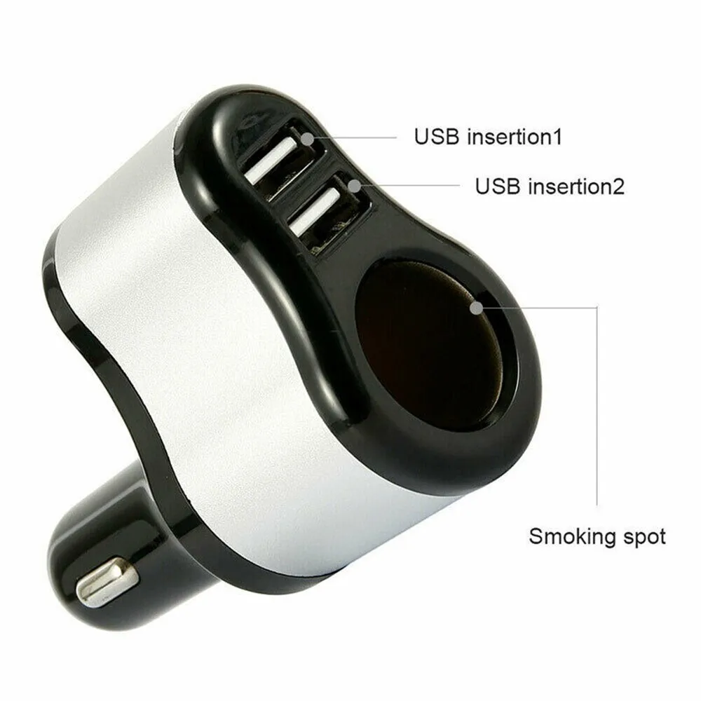 

12V 2 Way Car Cigarette Lighter Socket Dual USB Port Charger Power Adapter High Quality Car Accessories