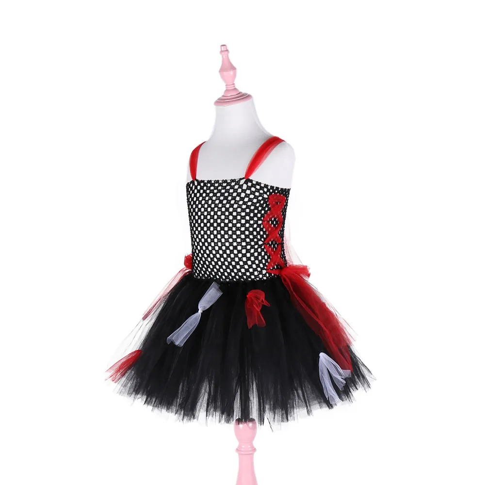 Костюм ведьмы вампира порочного цвета платье пачка для девочек на Хэллоуин