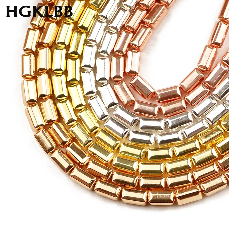 HGKLBB 4x8 мм Прямоугольник кубовидный гематит натуральный камень разделитель