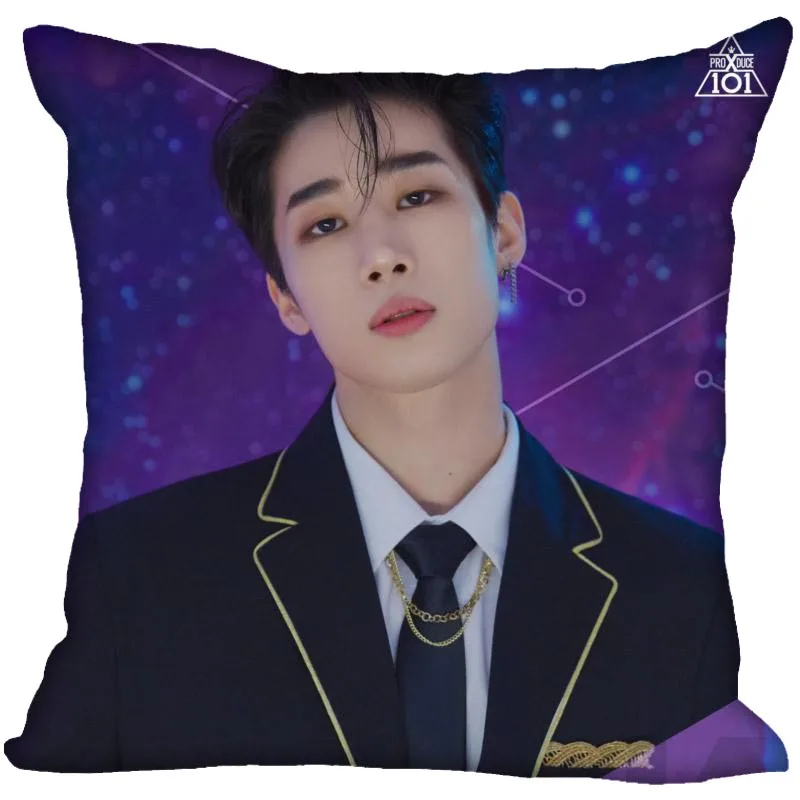 9 KPOP X1 печатная квадратная наволочка модное декоративное двустороннее атласное с узором Наволочка на заказ ваш подарок изображения - Цвет: 9