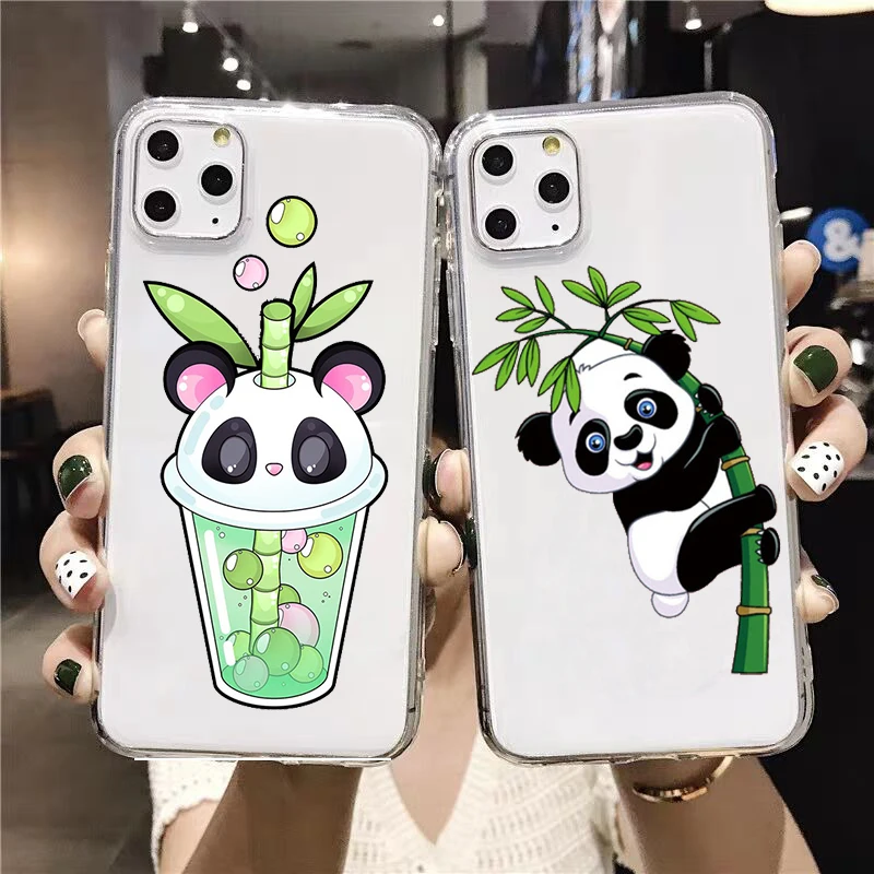 

PUNQZY Transparent Soft TPU For Huawei P30 P20 P10 P9 LITE P30 P20 PRO MATE 20 LITE Cute Animal Soft COVER Lovey Panda TPU Case
