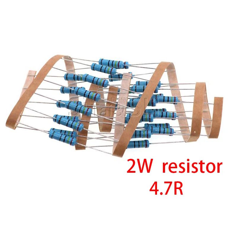 

20pcs 4.7 ohm 2W 4.7R 4R7 Metal film resistor New original