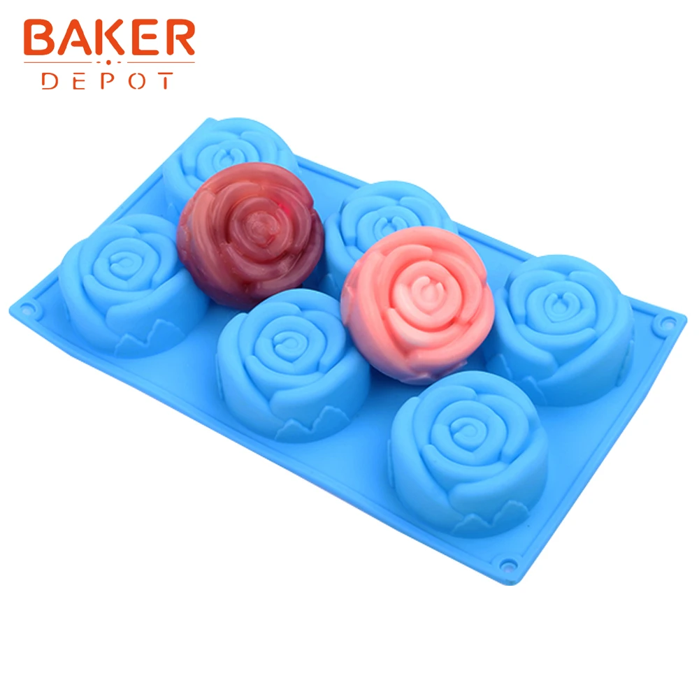 Силиконовые формы для выпечки 6 решеток торта с розами форма желе пудинга мыло