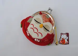 Кошелек для мелочи в японском стиле, милое мультяшное кимоно, новый тканевый кошелек с совой для детей, детская кредитница, чехол для ключей и денег