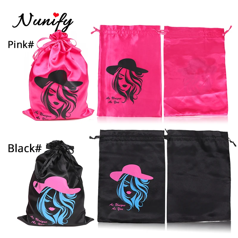 Nunify атласный мешок для волос лента на шнурке товары класса люкс шелковая