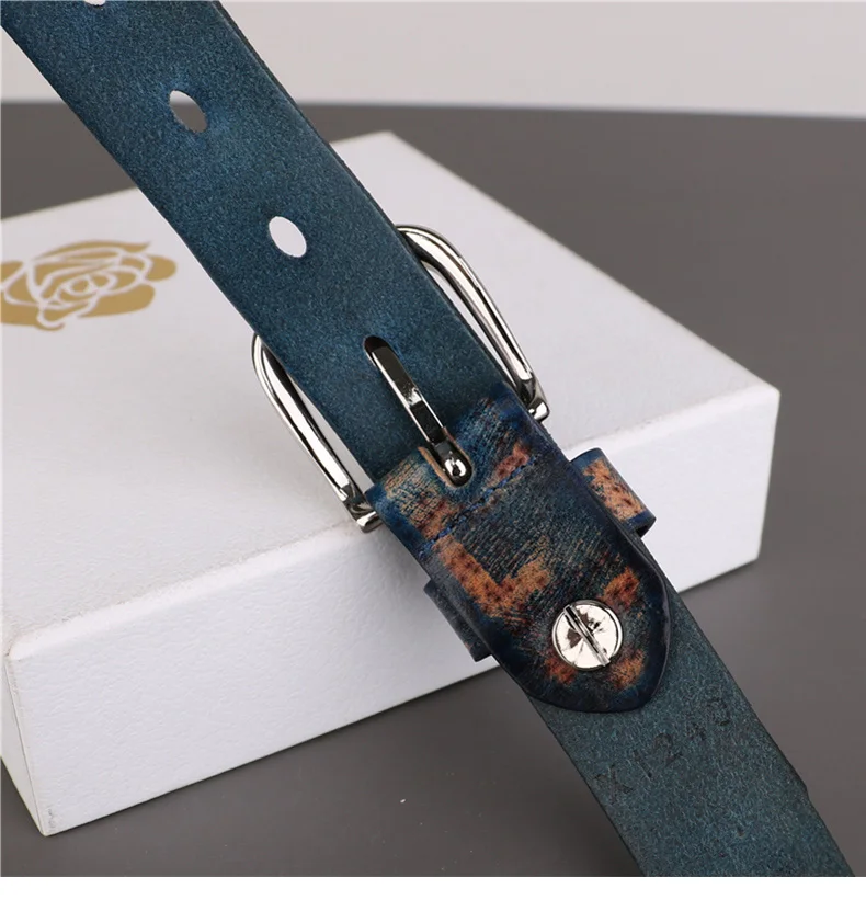 Belts for Women Luxury Designer Brand Personality Ink Hand-Painting Cowhide Leather Casual Fashion Wild Jeans Retro Belt