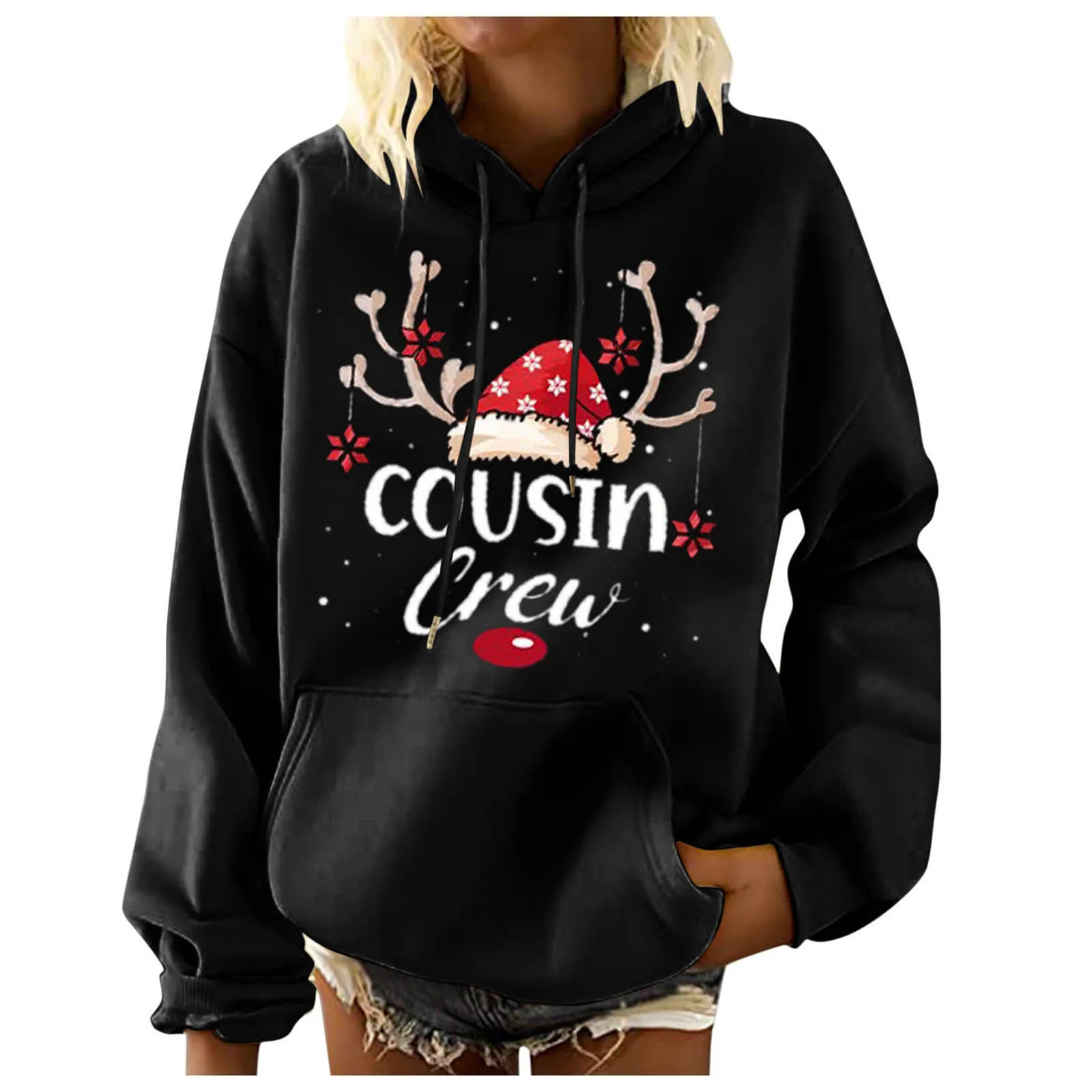 

Ladies SweatshirtsChristmas Pullover Top Women Sweatshirt ChristmasLoose Version DailyCute Pullover Top Sweatshirt Pullover