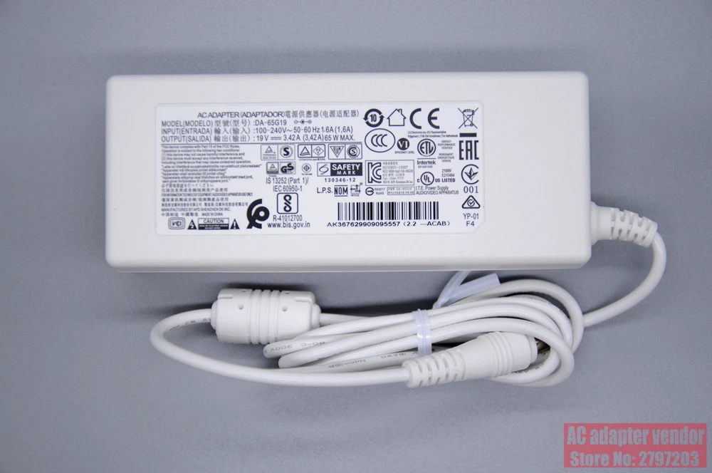 Новый оригинальный адаптер переменного тока для LG 19V3.42A LCAP39 шнур питания - купить