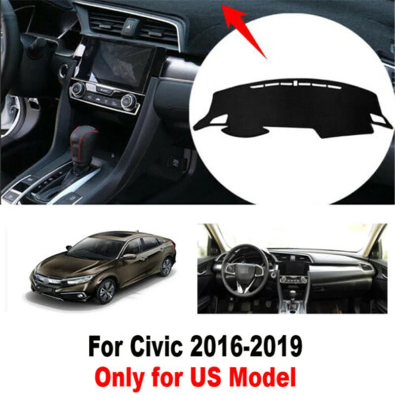 Противоскользящий коврик для приборной панели автомобиля Honda Civic 2016-2019 |