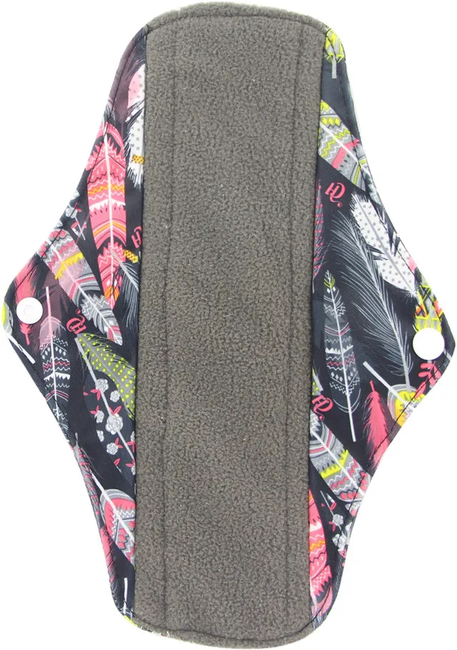 33 Washable Women Sanitary Pad Menstrual Napkins Pads Bamboo Charcoal Day Pad Flamingo Print Women Menstrual Feminine Pad Size M - Цвет: 33